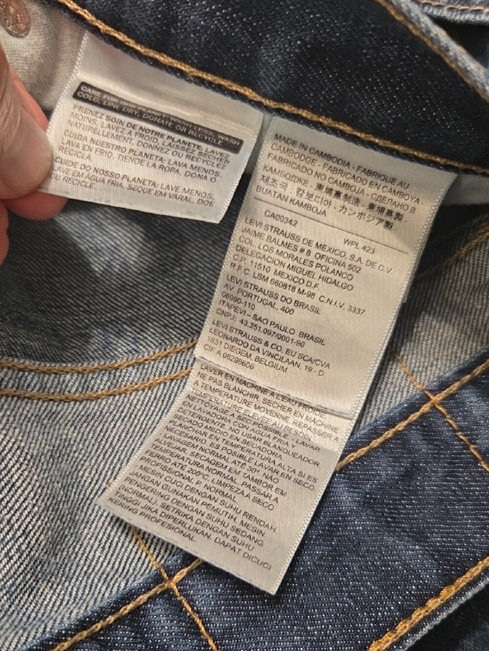 Men's Levi's 514 Straight Fit Blue Denim Jeans (33x32) - Picture 5 of 6